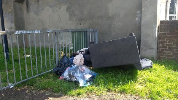 A sofa and clothing have been dumped on the green space footpath adjacent to 83 Carson Road, E16 4BD. This is a daily occurrence. Why do the Council tax payers and residents of Newham have to put up with this anti-social behaviour. Please, please make effective measures to identify and prosecute the culprits. Thanks,-83 Carson Road, canning town, E16 4BD