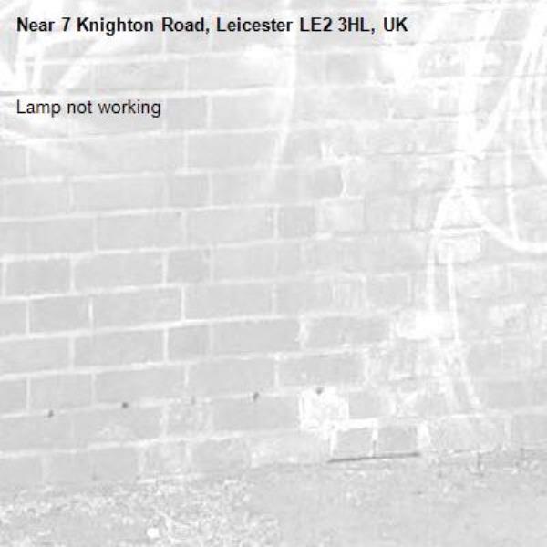 Lamp not working-7 Knighton Road, Leicester LE2 3HL, UK