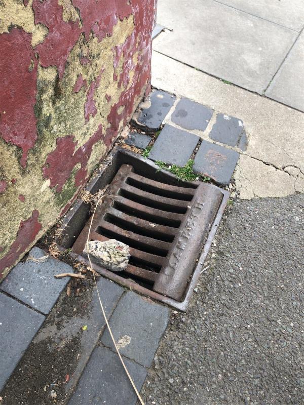Gully cover is out of position -73 Fairfax Road, Hornsey, London, N8 0NH