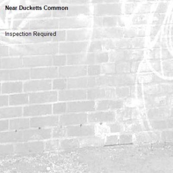 Inspection Required-Ducketts Common 