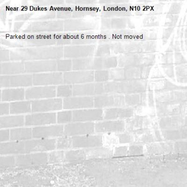 Parked on street for about 6 months . Not moved-29 Dukes Avenue, Hornsey, London, N10 2PX