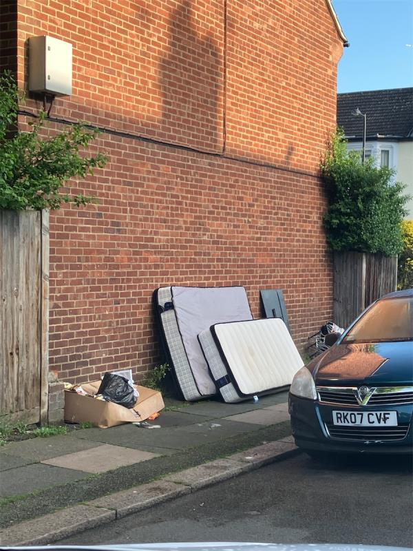 Two mattresses and broken furniture -86 Shorndean Street, London, SE6 2ES