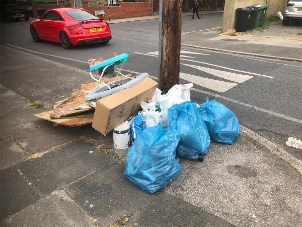 Please clear furniture from pavement -50 Oakridge Road, Bromley, BR1 5QN