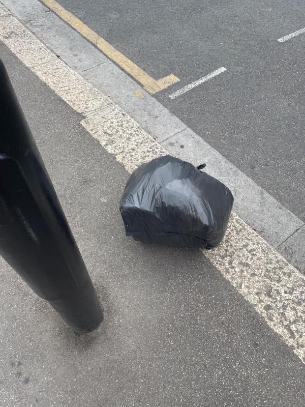 Black bag dumped -107 Sebert Road, London, E7 0NL