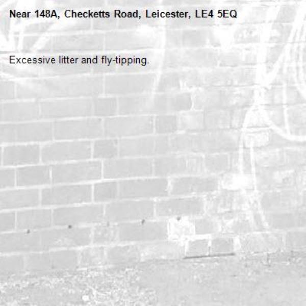 Excessive litter and fly-tipping.-148A, Checketts Road, Leicester, LE4 5EQ