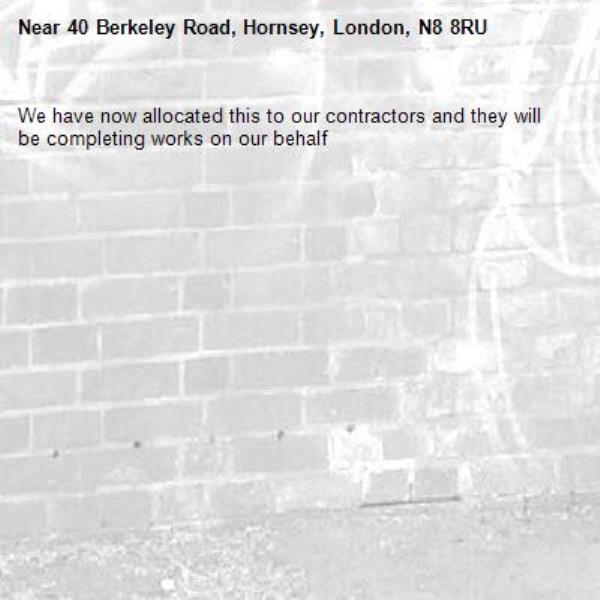 We have now allocated this to our contractors and they will be completing works on our behalf-40 Berkeley Road, Hornsey, London, N8 8RU