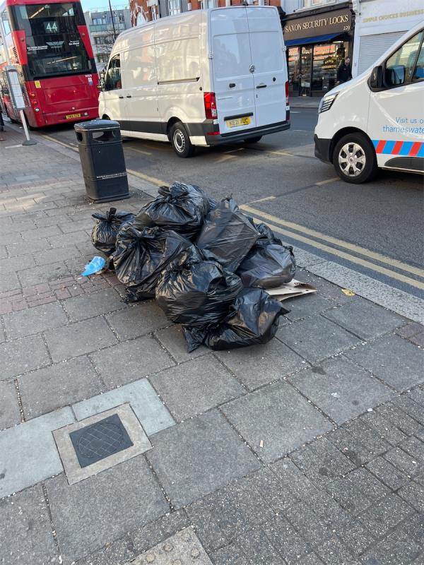 Large pile of waste - more opposite -222 Mitcham Road, London, SW17 9NN