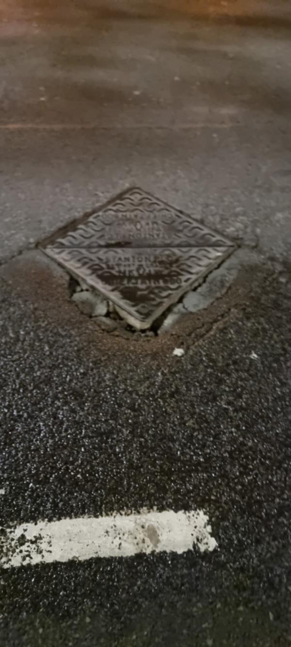  Please can you send someone down to look at this full it appears the manhole cover is loose or not sitting correctly every time a vehicle travels across it very loud banging keep me up at night -170 Barking Road, East Ham Central, E6 3BD, England, United Kingdom