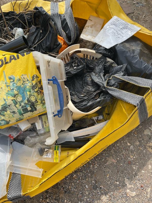 Yellow HIPPO bag full of waste -2 Babsham Cottages Babsham Lane, Bognor Regis, PO21 5EL