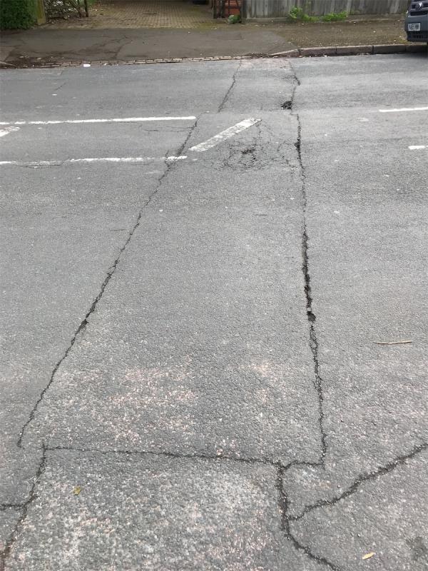 Please come and do these cracks and potholes before they get worse as it’s a heavily used road thank you-Stoughton Drive North, Leicester