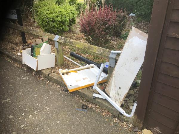 Junction of Wrenthorpe Road. Please clear flytip of builders  waste-15 Shroffold Road, Bromley, BR1 5PD