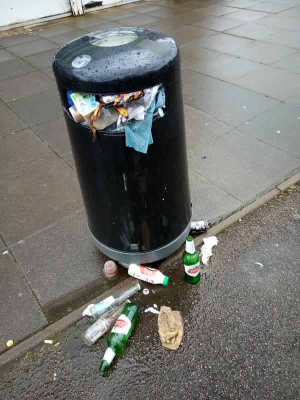 Bin outside of the co op on Rowlatts Hill Rd is overflowing as seen on the photo -78 Balderstone Close, Leicester, LE5 4DZ