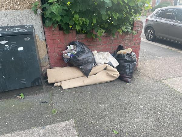 Fly tipped rubbish-56 St Marys Road, Plaistow, London, E13 9AD