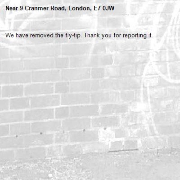 We have removed the fly-tip. Thank you for reporting it.-9 Cranmer Road, London, E7 0JW