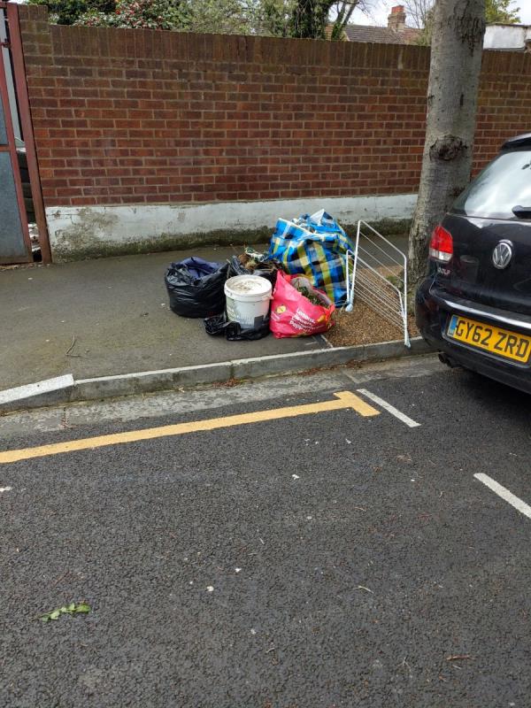 Rubbish dumped opposite 225 Caulfield Road-227 Caulfield Road, East Ham, London, E6 2DH