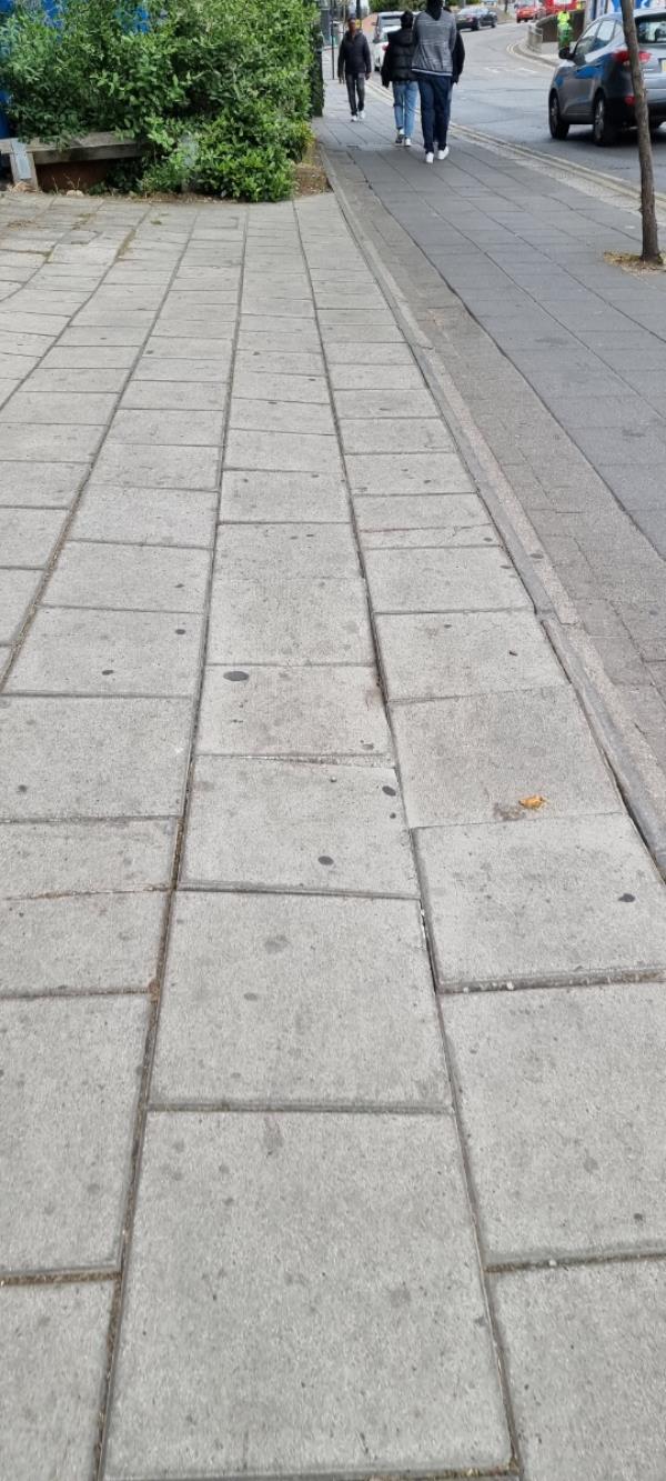 Tiles paving uneven-29A, The Green, Southall, UB2 4AN