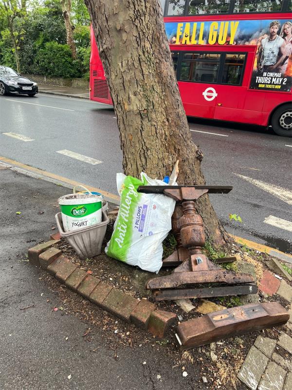 Flytipping rubbish building materials-534 Romford Road, Forest Gate, London, E7 8AF