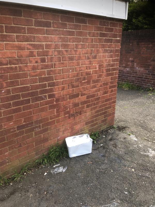 Merryfield House by Garages. Please clear flytip-18 Mirror Path, Grove Park, London, SE9 4NY