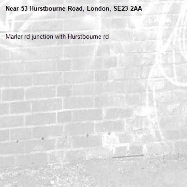 Marler rd junction with Hurstbourne rd-53 Hurstbourne Road, London, SE23 2AA