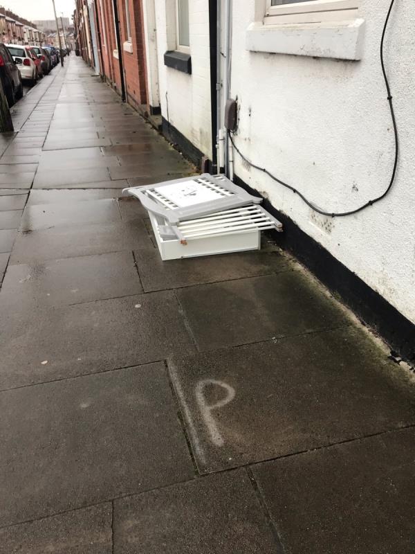 Babies cot dumped in the street -190 Beatrice Road, Leicester, LE3 9FG