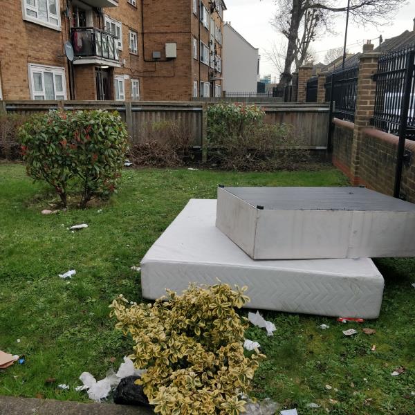 Fly-tipping and bad litter grounds of fry house-Fry House, St Stephens Road, East Ham, London, E6 1AL