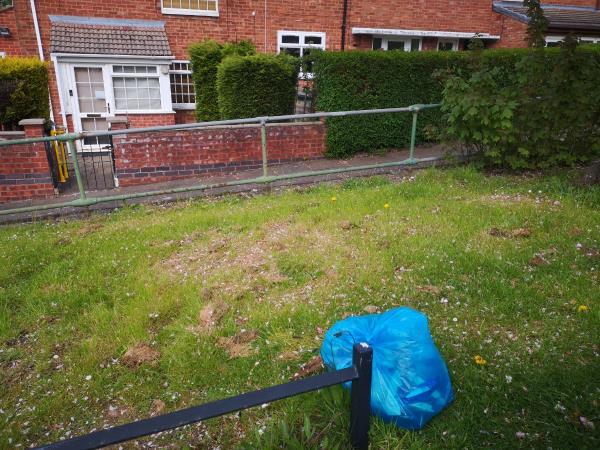 One bag general litter left kerbside -221 Coleman Road, Leicester, LE5 4LH