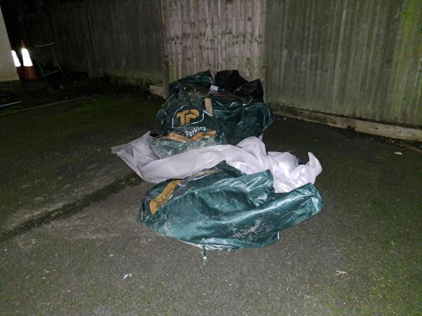 Please clear flytip from rear of property-62 Scarlet Road