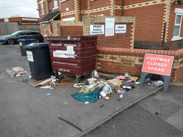 Waste cleared from jayworth house but remains left on the ground-89 Coventry Road, Reading, RG1 3ND