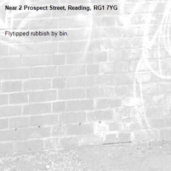 Flytipped rubbish by bin.-2 Prospect Street, Reading, RG1 7YG