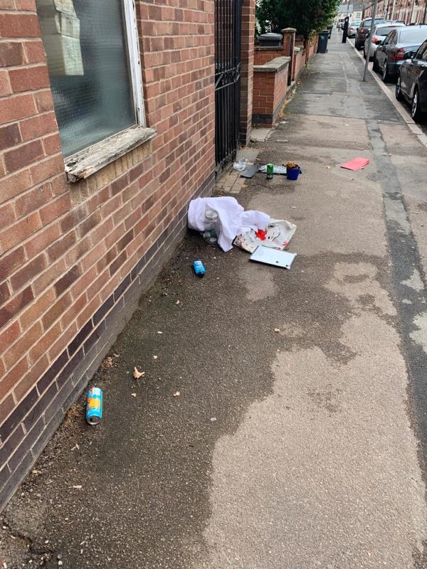 More dumped rubbish on corner of Cranmer St / Hinckley Rd -6 Cranmer Street, Leicester, LE3 0QA