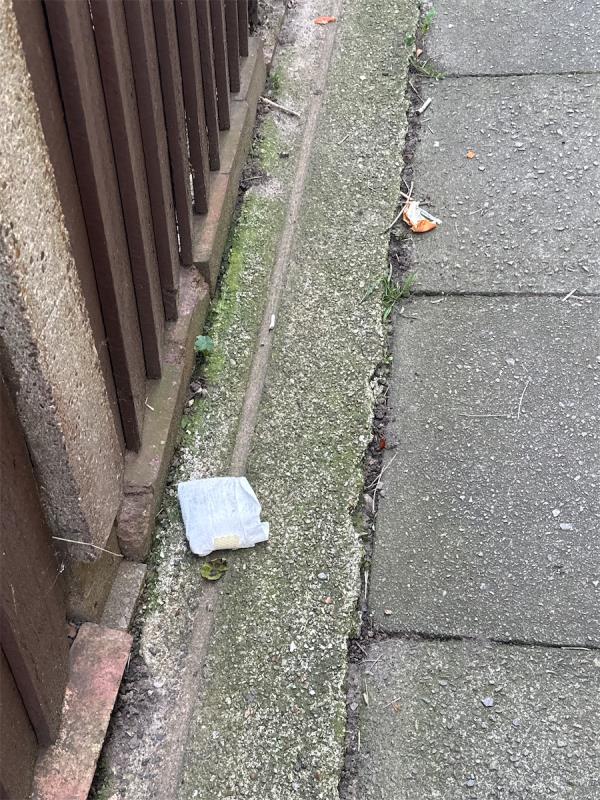 Dumped rubbish with soiled nappies in the alleyway. -18 Perth Road, Wood Green, London, N22 5RB