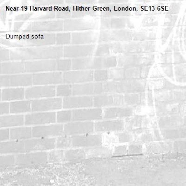Dumped sofa-19 Harvard Road, Hither Green, London, SE13 6SE