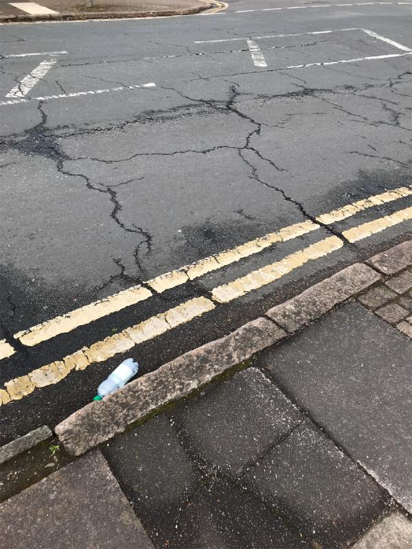 Can you please fill all these cracks all the way down this road before it becomes a major issue please thank you-20 Stoughton Drive North, Leicester, LE5 5UB