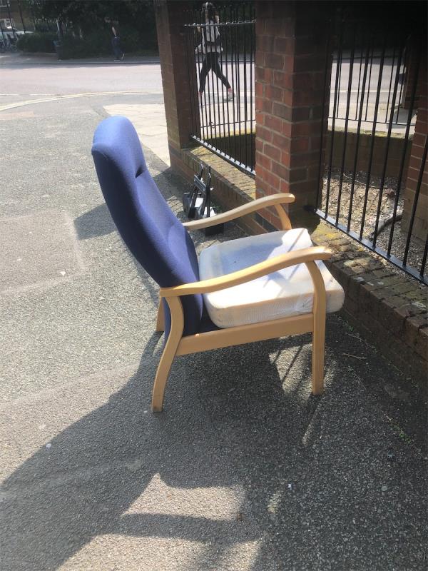 Please clear a dumped chair-Foundry Court, 2 Trundleys Road, London, SE8 5AZ