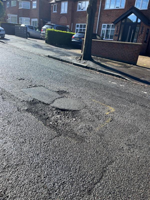 Huge potholes -174A, Wicklow Drive, Leicester, LE5 4RD