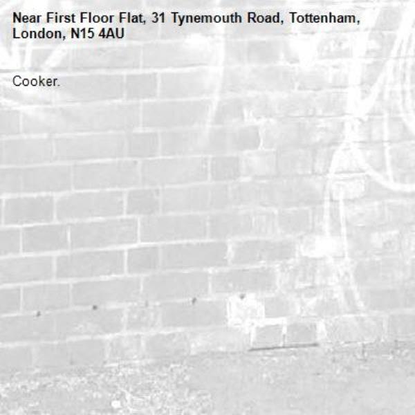 Cooker.-First Floor Flat, 31 Tynemouth Road, Tottenham, London, N15 4AU