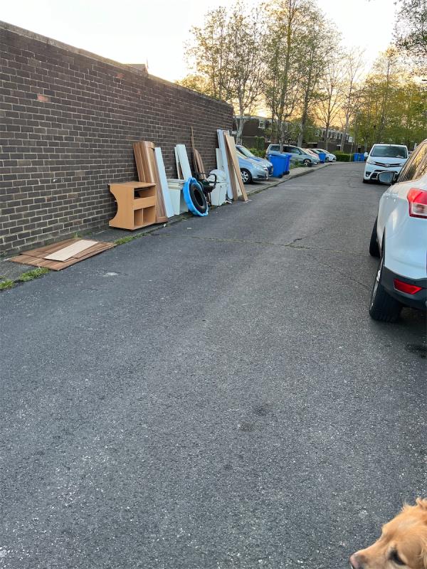 Loads of furniture left at side of the road-98 Austen Road, Farnborough, GU14 8LG