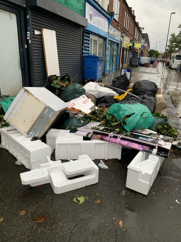 Flytipped furniture and waste. -203 Sangley Road, Catford, SE6 2DY, England, United Kingdom
