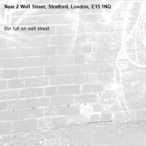 Bin full on well street -2 Well Street, Stratford, London, E15 1NQ
