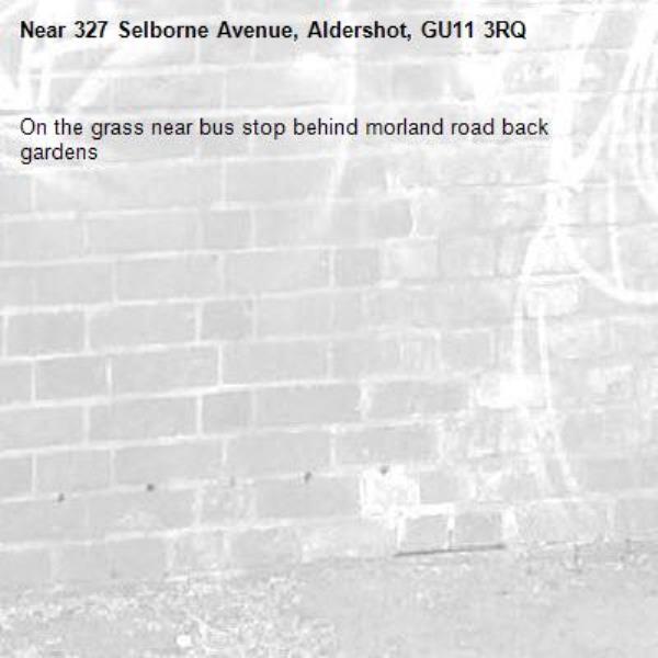 On the grass near bus stop behind morland road back gardens-327 Selborne Avenue, Aldershot, GU11 3RQ
