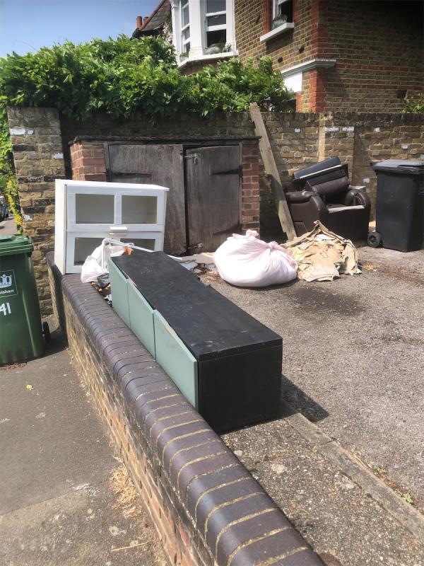 Outside no 47. Please clear flytip of assorted items-38 Clarendon Rise, Hither Green, London, SE13 5EY