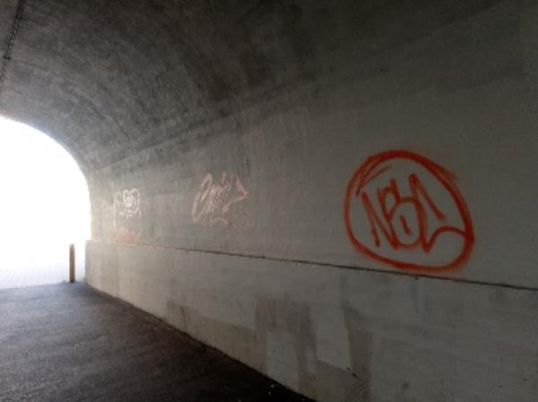Graffiti in the underpass removed 4 square m-Forbury Road Apex Plaza, Reading RG1 1AX, UK