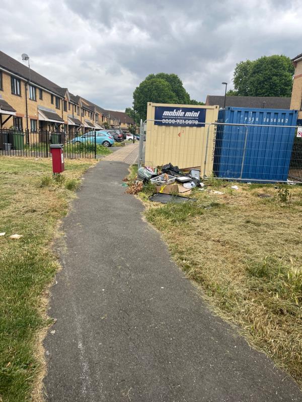 Fly tipping-Willowmere Slagrove Place, Lewisham, SE13 7LN