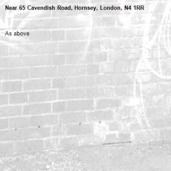 As above-65 Cavendish Road, Hornsey, London, N4 1RR