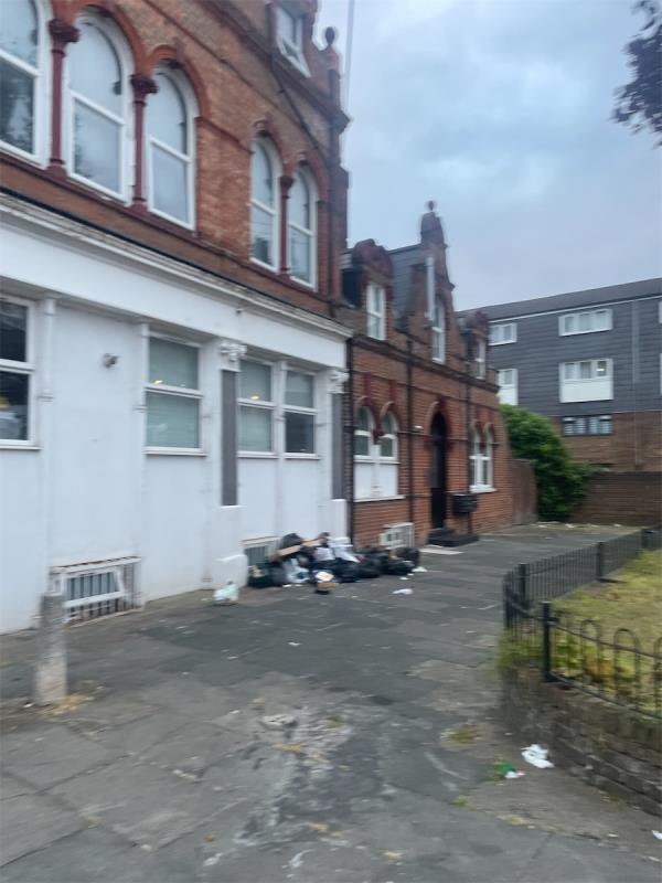 Flytipped domestic waste -17 Station Road, Forest Gate, London, E7 0ES