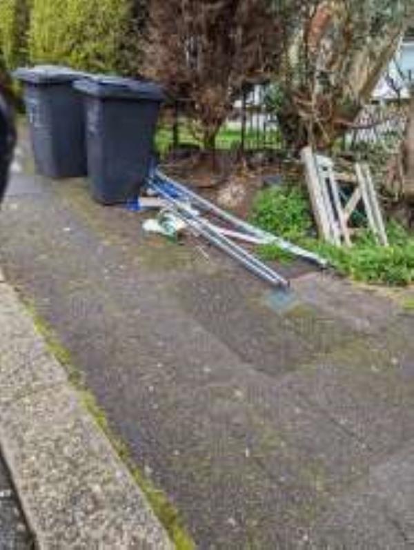 Metal rods have been dumped outside 34 Panmure Road.
-34 Panmure Road