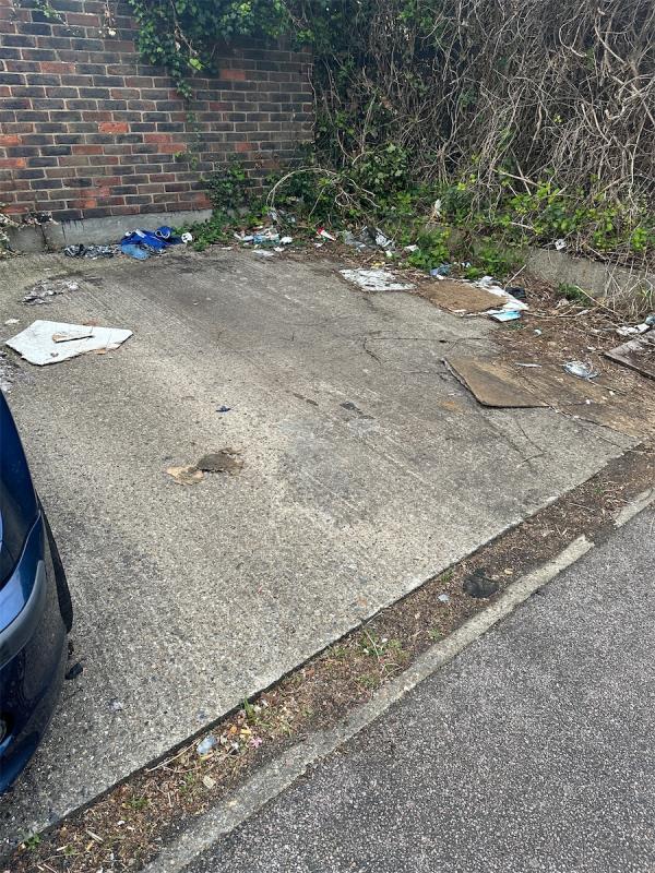 Rubbish dumped parking spot -2 Maryland Road, Stratford, London, E15 1JJ