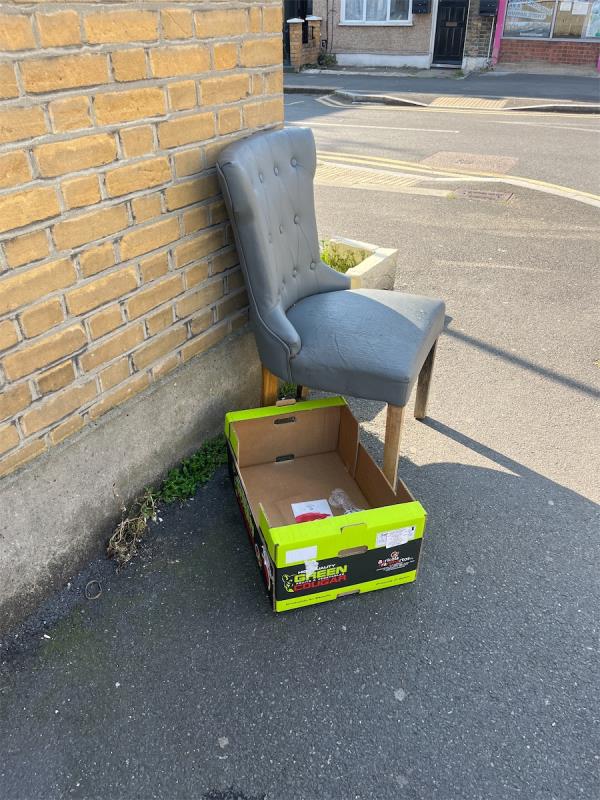 Chair and a box-87 Tennyson Road, Stratford, London, E15 4DJ