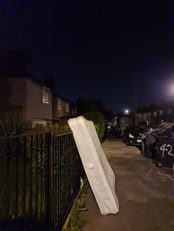 Fly-tipped mattress-42 Capstone Road, Bromley, BR1 5NB