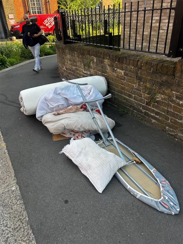 Mixed fly tipping debris -47 Manor Park Road, Manor Park, London, E12 5AB